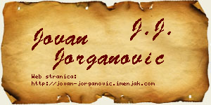 Jovan Jorganović vizit kartica